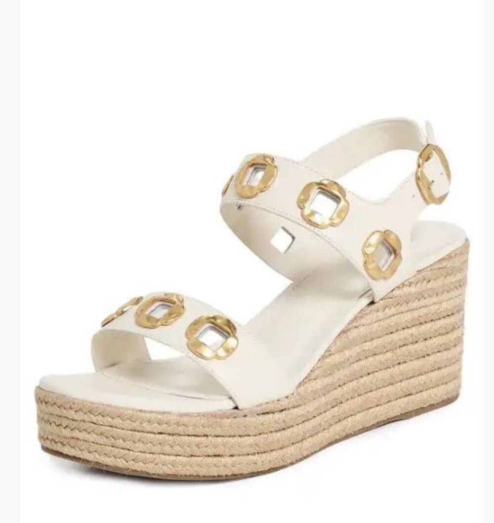 Larroude Milan Espadrille in Kid Skin Ivory NWB Size 9 1/5